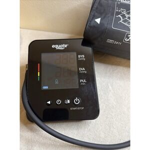 Equate digital Blood Pressure Monitor Upper Arm with cuff and‎ case UA-6000BLEWM